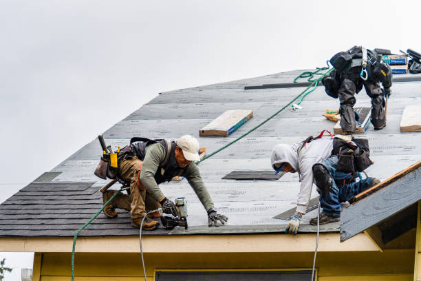 Professional Gutter Installation technician working in Mount Freedom, NJ